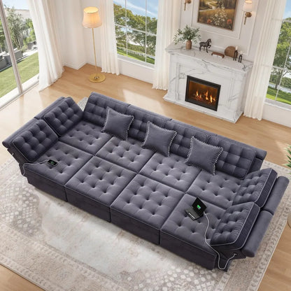8-Seat Sectional U-Shaped Modular Couch