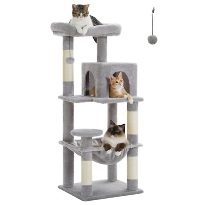 5-Level Cat Tower with Large Hammock Cat Condo