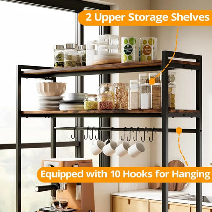 Kitchen Island Table Set with Storage and Power Outlet