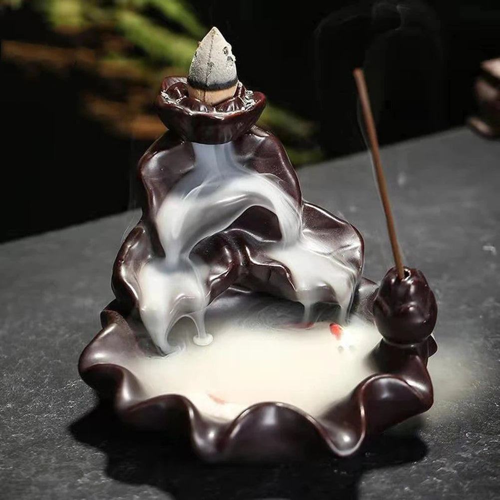 Waterfall Incense Cone Holder Decor