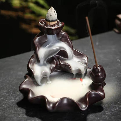 Waterfall Incense Cone Holder Decor