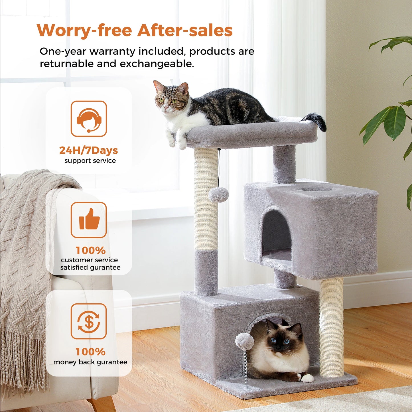 Cat Tower with 2 Big Condos