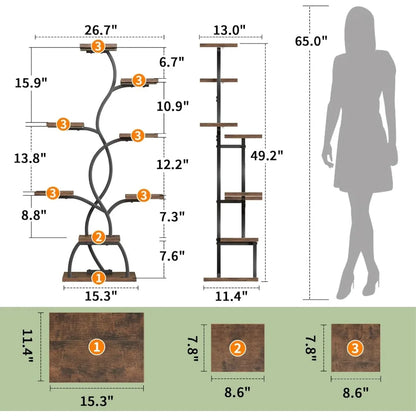 49" Tall Plant Shelf with Lights for Indoor Growing