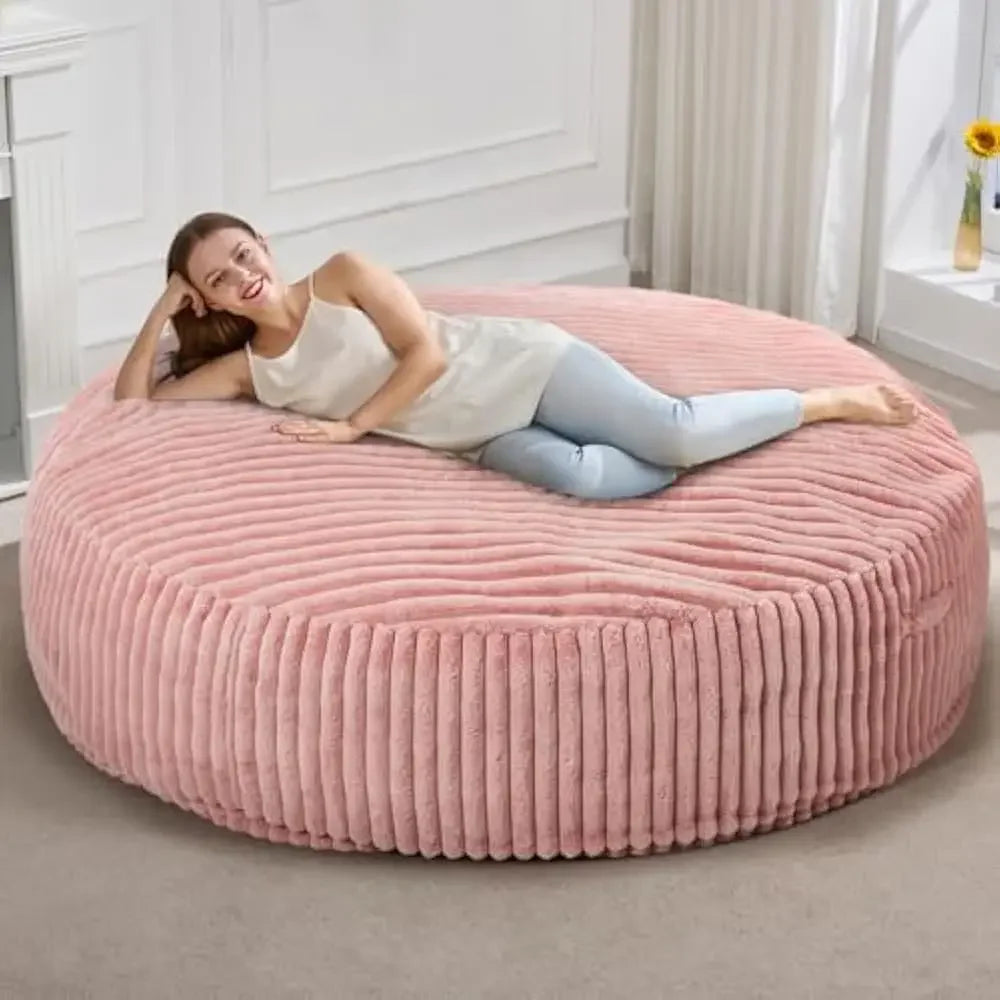 Large Stripe Plush Beanbag Chair