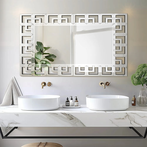 Silver Venetian Art Mirror