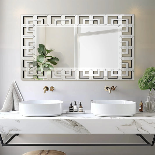 Silver Venetian Art Mirror