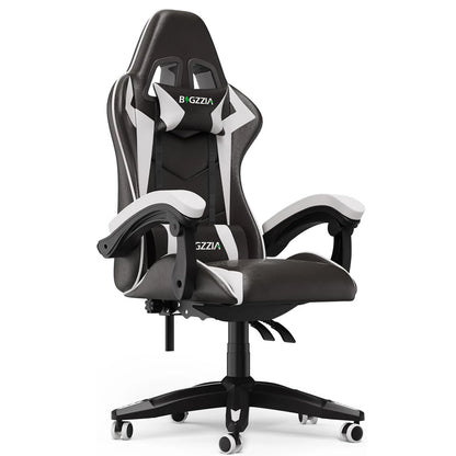Gamer Chair with Lumbar Cushion & Headrest