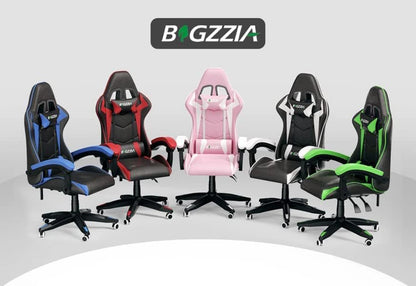 Gamer Chair with Lumbar Cushion & Headrest