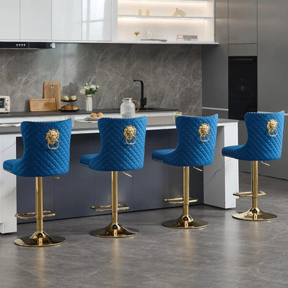 Luxury Gold Bar Stools Set of 4