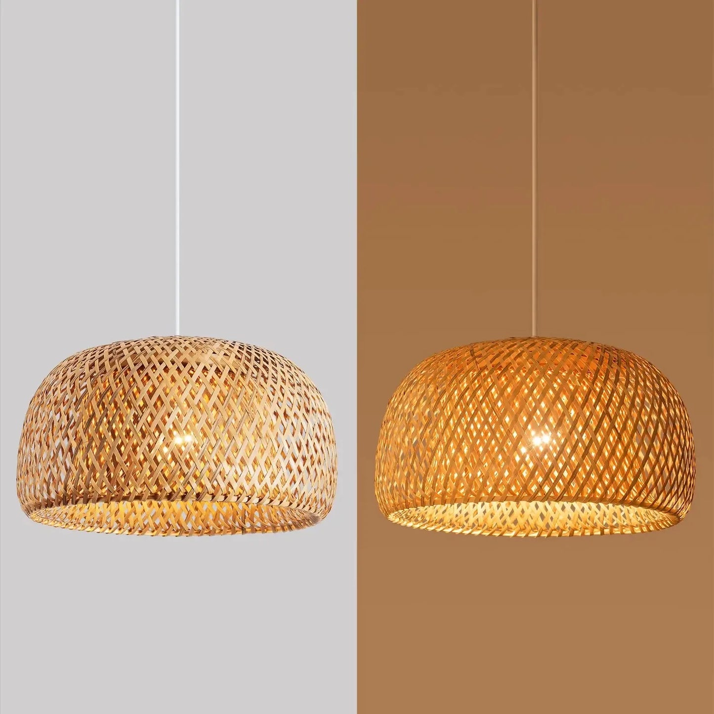 Bamboo Lantern Pendant Lamp Natural