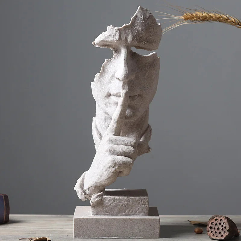 Bronze Silence Is Golden Statue