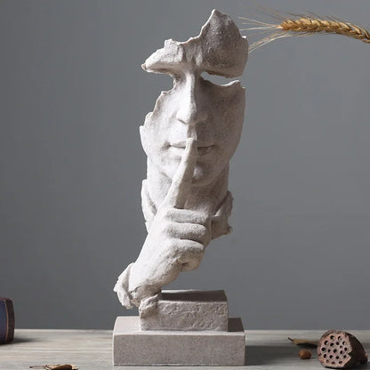 Bronze Silence Is Golden Statue