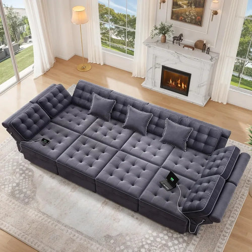 8-Seat Sectional U-Shaped Modular Couch