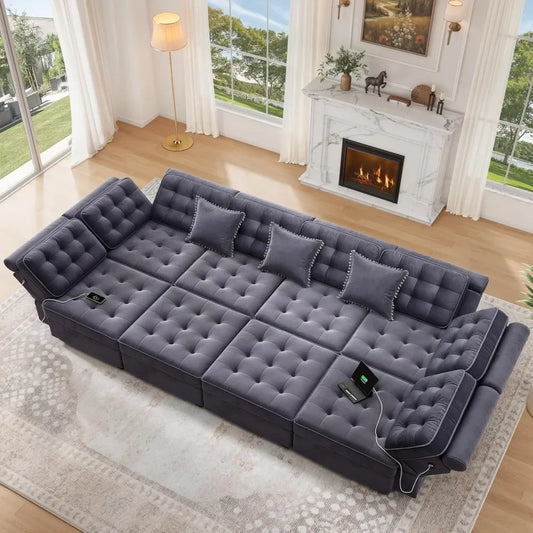 8-Seat Sectional U-Shaped Modular Couch