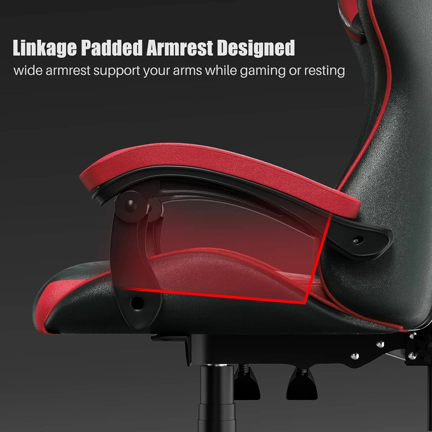 Gamer Chair with Lumbar Cushion & Headrest