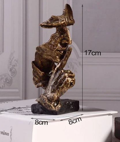 Bronze Silence Is Golden Statue