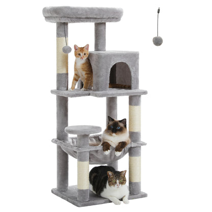 5-Level Cat Tower with Large Hammock Cat Condo
