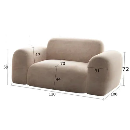 Luxury Minimalist Sectional Puff Sofa