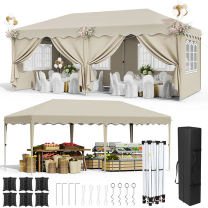 6 Side Panel UV 50+ Popup Gazebo