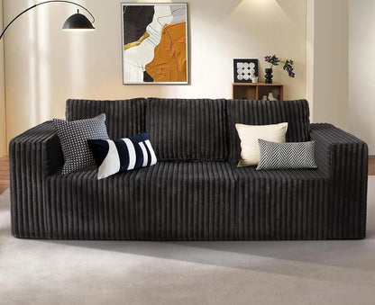 Deep-Seat 3-Seater Sectional Sofa w/ Cloud Foam & Pillows