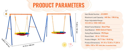 3 In 1 Outdoor Kids Swing Set
