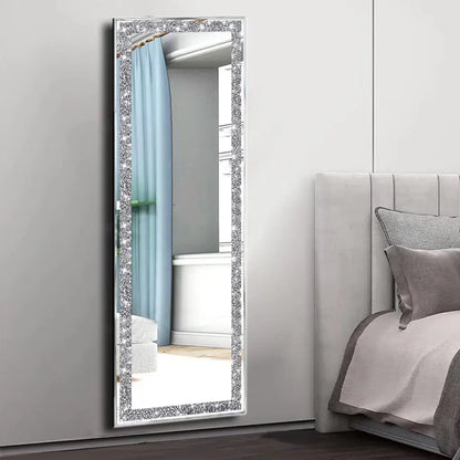 Sparkly Crystal Rhinestone Diamond Frameless Vanity Mirror