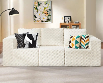 Deep-Seat 3-Seater Sectional Sofa w/ Cloud Foam & Pillows