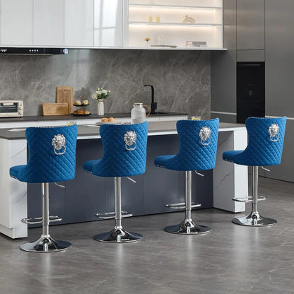 Luxury Gold Bar Stools Set of 4