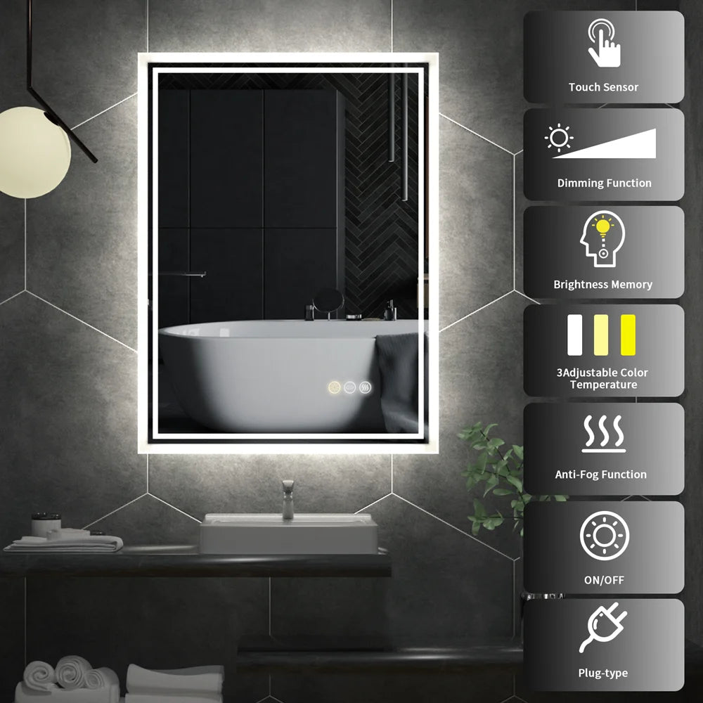 Illuminate Frameless LED Backlight Bathroom Mirror