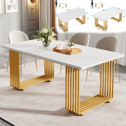 Modern Faux Marble Dining Table