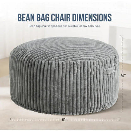 Large Stripe Plush Beanbag Chair