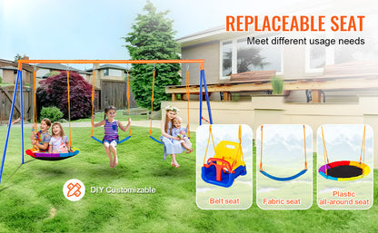 3 In 1 Outdoor Kids Swing Set